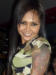 Tattooed Thai girl